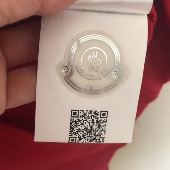 MONCLER Red Maglia Girocollo Round Neck Logo Sweatshirt – NEW with Tags